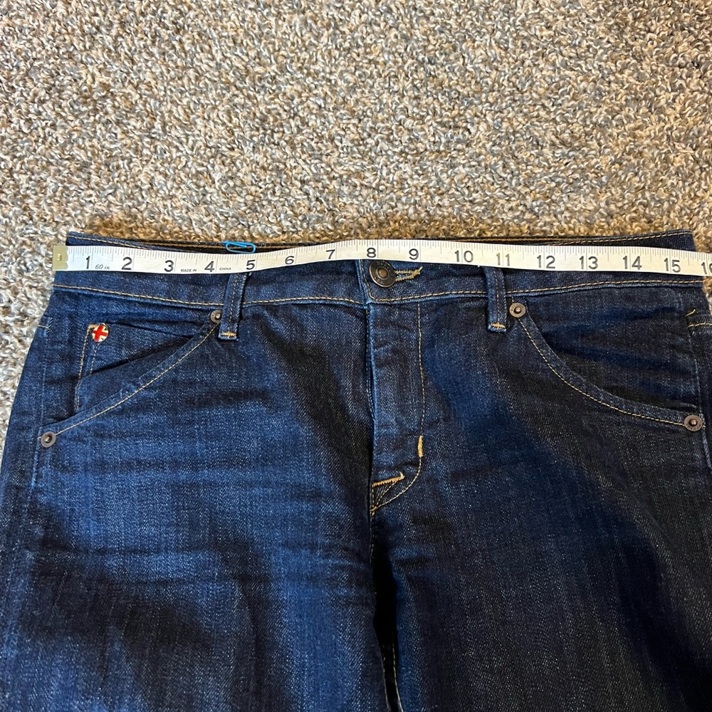 HUDSON JEANS CARLY MIDRISE STRAIGHT FLAP POCKET JDARK BLUE DENIM SIZE 27 - Picture 8 of 9